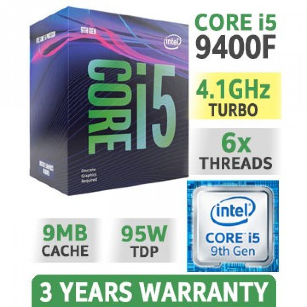 Intel Core i5-9400F 2.9Ghz Up To 4.1Ghz - Cache 9MB [Box] LGA 1151